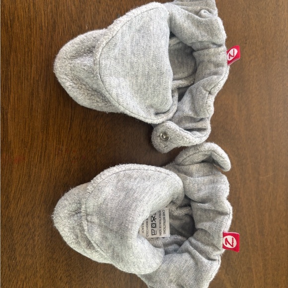 Cozy Gray Baby Booties - Picture 3 of 4